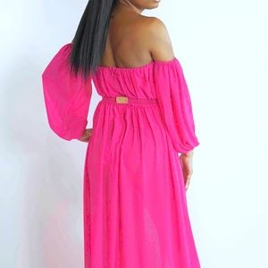 Pink maxi dress